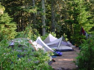 Small campsite at Golden Lake.