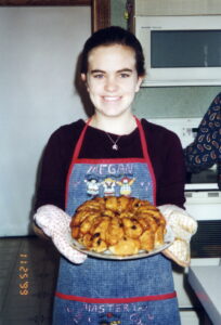 Person with baked goods