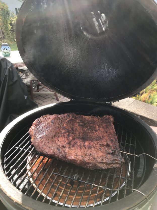 Brisket on Big Green Egg