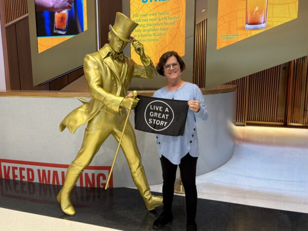 Lori with Johnny Walker