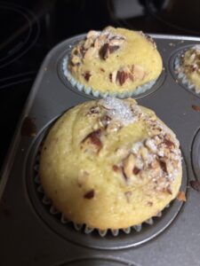 Almond flavored cupcake