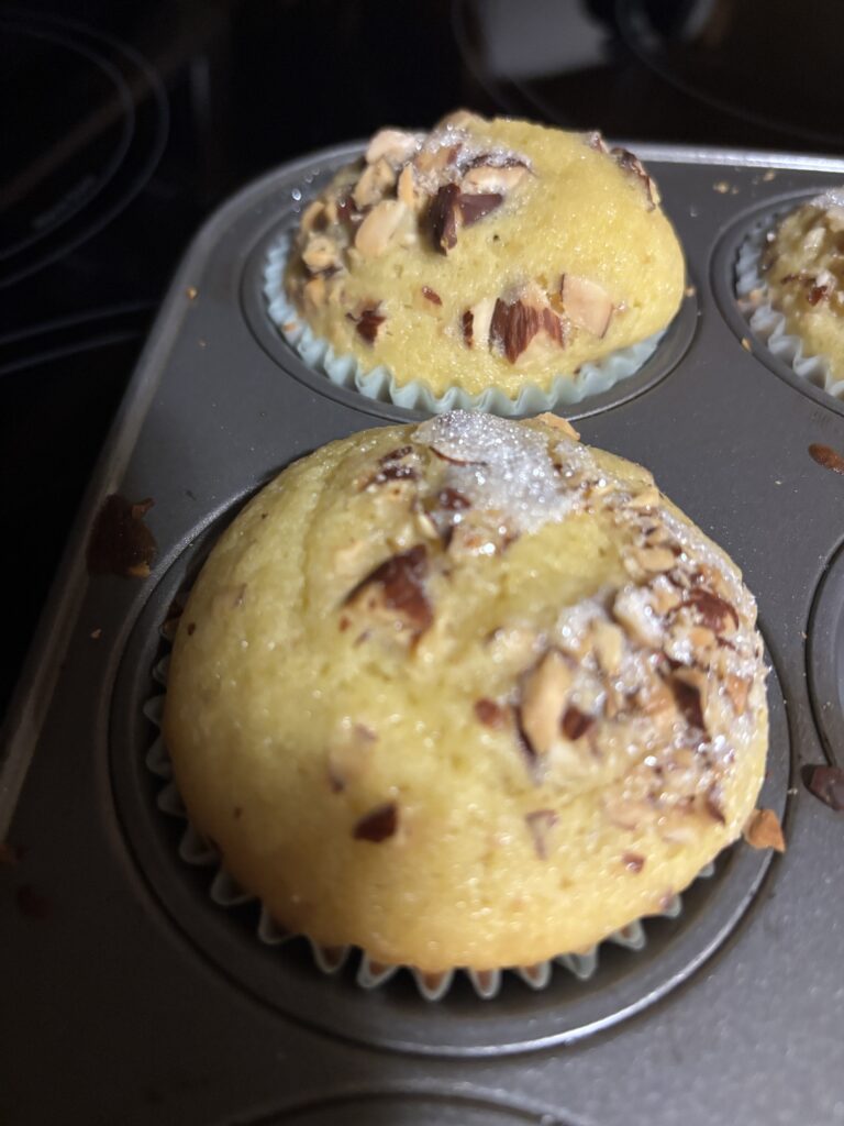 Almond flavored cupcake